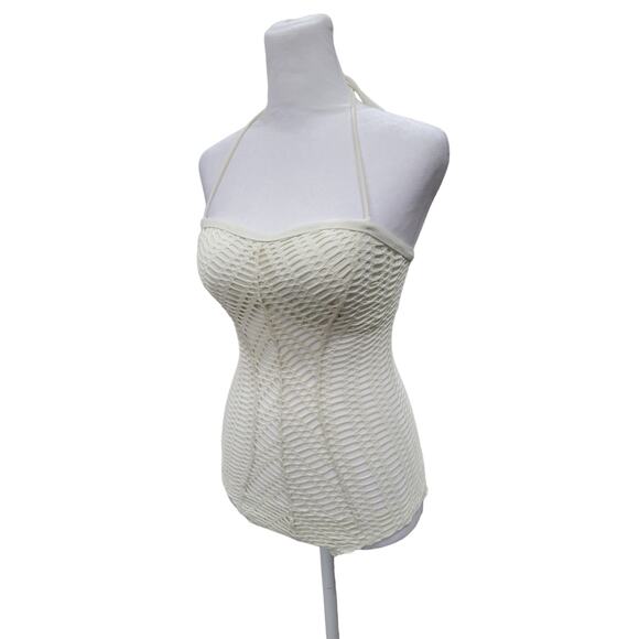 Robin Piccone Mitered Sophia Convertible One Piece Swimsuit Size 4 Crochet Beach - Picture 10 of 14